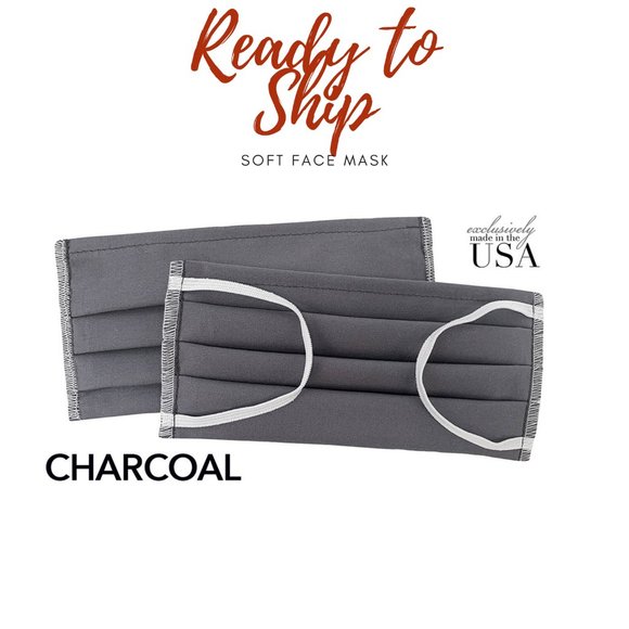 4 Face Masks $12 Solid Cotton with Free shipping - Picture 3 of 4